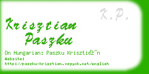 krisztian paszku business card